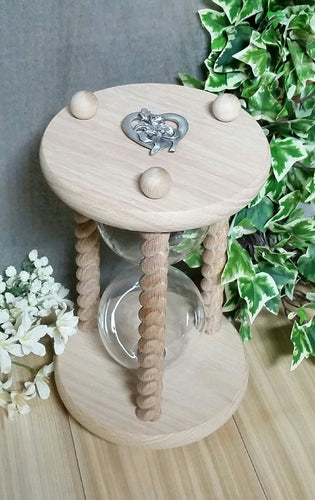 Heirloom Hourglass Unity Sand Ceremony Hourglass The Vintage Wedding Unity Sand Ceremony Hourglass in Natural Oak by Heirloom Hourglass