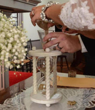 Heirloom Hourglass Unity Sand Ceremony Hourglass The Vintage Wedding Unity Sand Ceremony Hourglass in Shabby Chic Antique Ivory