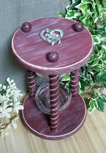 Heirloom Hourglass Unity Sand Ceremony Hourglass The Vintage Wedding Unity Sand Ceremony Hourglass in Shabby Chic Vintage Red by Heirloom Hourglass