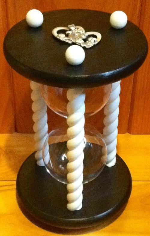 Heirloom Hourglass Unity Sand Ceremony Hourglass The Wedding Day in Black and White Unity Sand Ceremony Hourglass