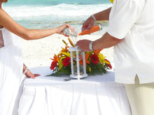 Heirloom Hourglass Unity Sand Ceremony Hourglass The Wedding Day in White Unity Sand Ceremony Hourglass by Heirloom Hourglass