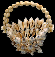 Heirloom Hourglass wedding accessories Sea Shell Flower Girl Basket or Centerpiece