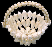 Heirloom Hourglass wedding accessories Sea Shell Flower Girl Basket or Centerpiece