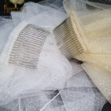 Heirloom Hourglass Wedding Veil White or Champagne Sparkly Sequined Wedding Veil