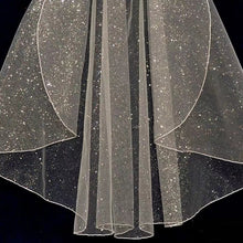 Heirloom Hourglass Wedding Veil White or Champagne Sparkly Sequined Wedding Veil