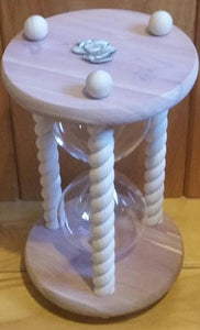 The Natural Unity Sand Ceremony Hourglass™ in Poplar, Oak, Cherry, Walnut, Maple, Cedar, or Pine
