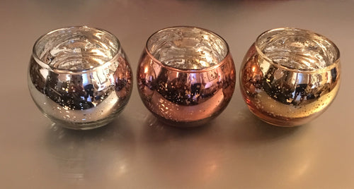 Shiny Glass Wedding Sand Ceremony Pourers in Gold, Rose Gold, or Silver