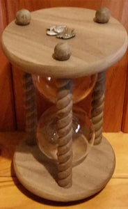 The Natural Unity Sand Ceremony Hourglass™ in Poplar, Oak, Cherry, Walnut, Maple, Cedar, or Pine