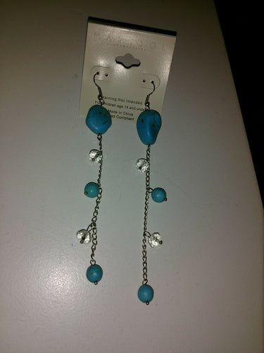 MARYSOL TURQUOISE LARIMAR DANGLE EARRINGS